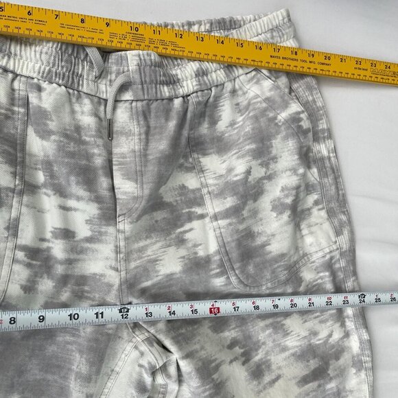 Athleta Womens Farallon Camo Print Jogger Pants Stretch Drawstring Waist Gray 18 - Picture 11 of 15